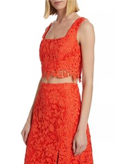 Milly Chay Summer Floral Lace Crop Top