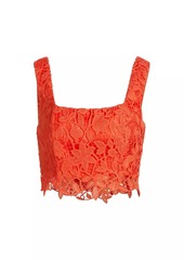 Milly Chay Summer Floral Lace Crop Top