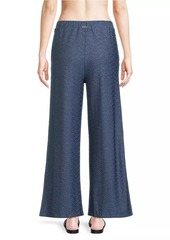 Milly Chevron Shimmer Pull-On Pants