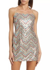 Milly Colette Chevron Sequin Minidress