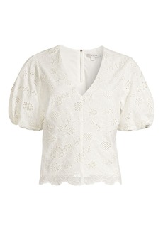 Milly Cotton Embroidered Top