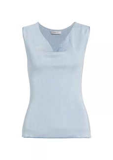 Milly Cowlneck Knit Shell Tank