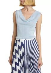 Milly Cowlneck Knit Shell Tank