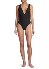 Milly Deep Dive Smocked One-Piece Swimsuit