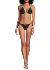 Milly Diamond Heat Crystal-Embellished String Bikini Bottom