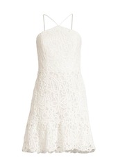 Milly Dylan Crocheted Floral Mini Dress