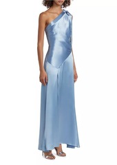 Milly Eleni Hammered Satin Dress