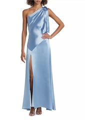 Milly Eleni Hammered Satin Dress