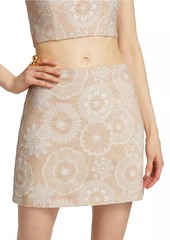 Milly Embroidered Miniskirt
