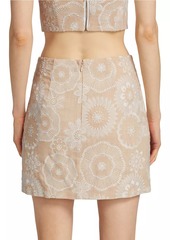 Milly Embroidered Miniskirt