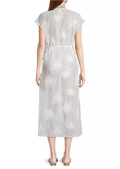Milly Embroidered Organza Cover-Up
