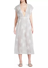Milly Embroidered Organza Cover-Up