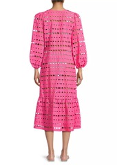 Milly Fiona Geo Eyelet Cover-Up Dress