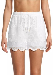 Milly Floral Eyelet Shorts
