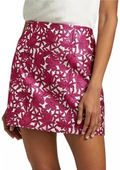 Milly Floral Jacquard Miniskirt