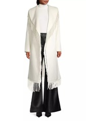 Milly Fringe Wool-Blend Coat