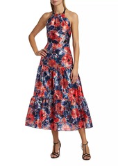 Milly Hayden Poppy Jacquard Midi-Dress