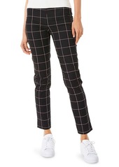 Milly High-Waist Check Skinny Ankle Pants