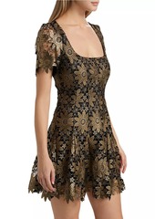 Milly Ilisa Metallic Guipure Lace Minidress