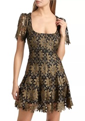 Milly Ilisa Metallic Guipure Lace Minidress