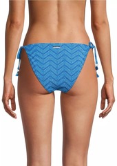 Milly Jacquard String Bikini Bottom