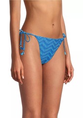 Milly Jacquard String Bikini Bottom