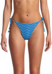 Milly Jacquard String Bikini Bottom