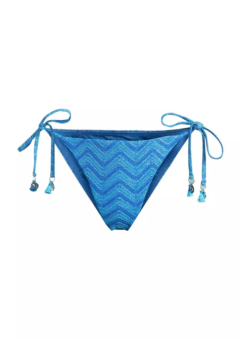 Milly Jacquard String Bikini Bottom