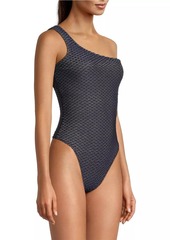 Milly Joni Textured Waves One-Piece Swimsuit