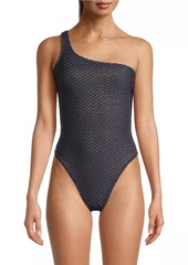 Milly Joni Textured Waves One-Piece Swimsuit