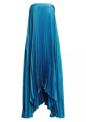 Milly Jordyn Satin Pleated Dress