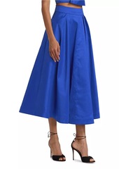 Milly Juliet Taffeta Midi-Skirt