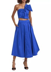 Milly Juliet Taffeta Midi-Skirt