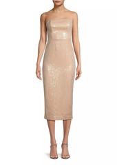 Milly Kait Sequined Body-Con Midi-Dress