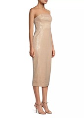 Milly Kait Sequined Body-Con Midi-Dress