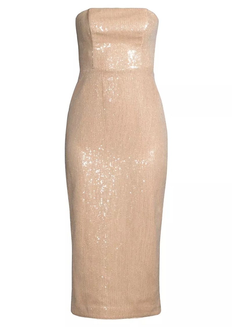 Milly Kait Sequined Body-Con Midi-Dress