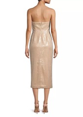 Milly Kait Sequined Body-Con Midi-Dress