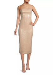 Milly Kait Sequined Body-Con Midi-Dress