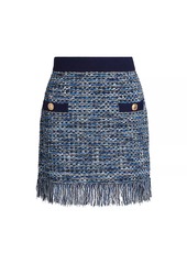 Milly Kali Textured Fringe Miniskirt