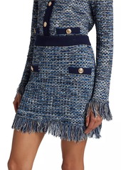 Milly Kali Textured Fringe Miniskirt