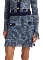 Milly Kali Textured Fringe Miniskirt