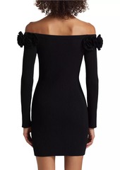 Milly Kara Off-The-Shoulder Knit Minidress