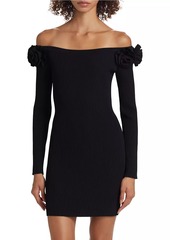 Milly Kara Off-The-Shoulder Knit Minidress