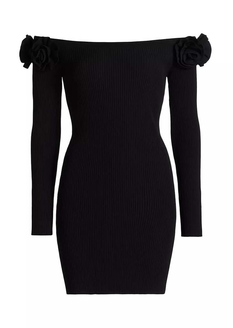 Milly Kara Off-The-Shoulder Knit Minidress