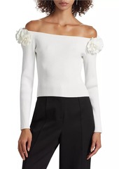 Milly Kayla Off-the-Shoulder Knit Top