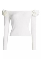 Milly Kayla Off-the-Shoulder Knit Top