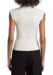 Milly Kinley Rib-Knit Sleeveless Top