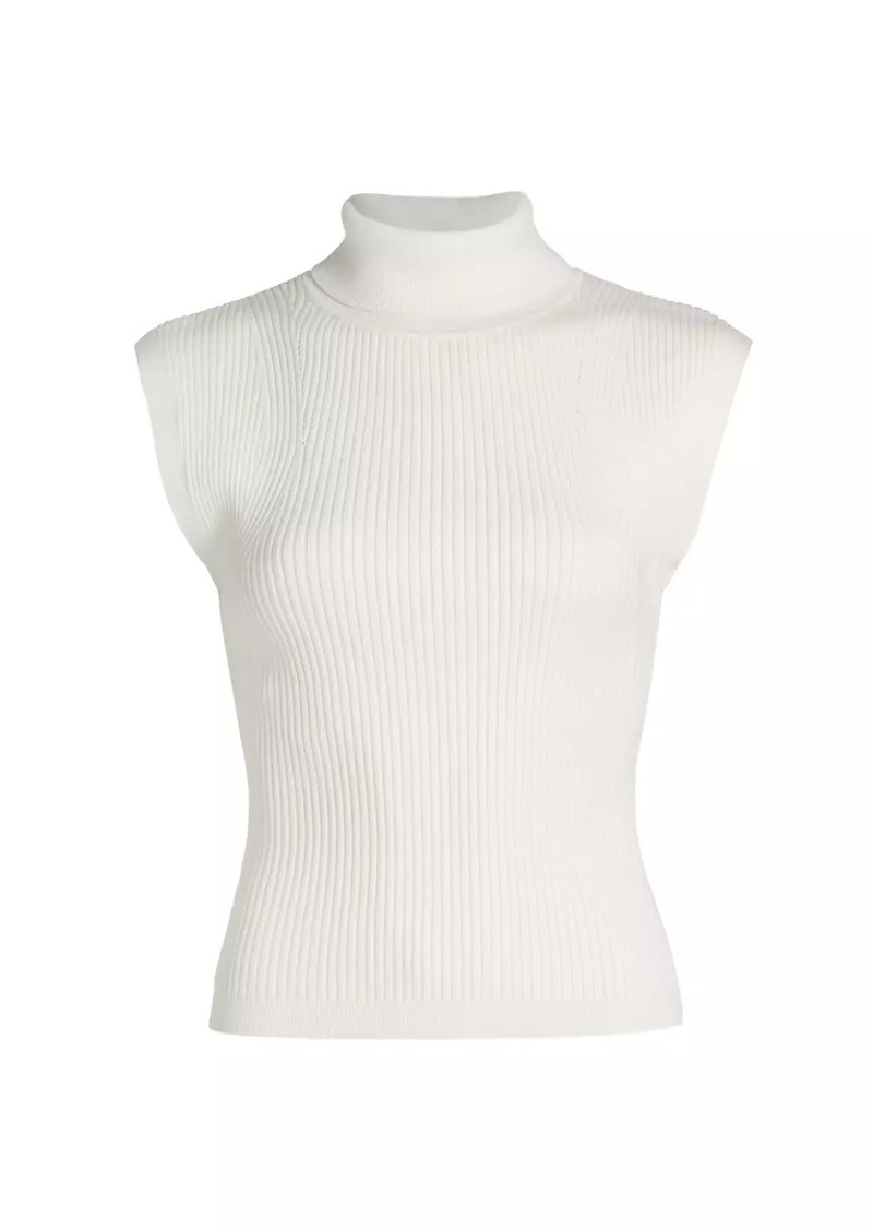 Milly Kinley Rib-Knit Sleeveless Top