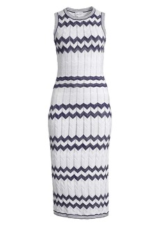 Milly Knit Zigzag Midi-Dress