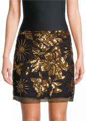 Milly Kristina Holiday Nights Sequins Miniskirt